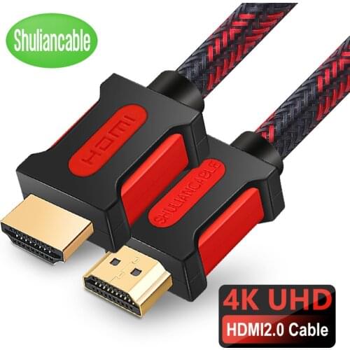Shuliancable HDMI Cable 2.0 4K HDMI to HDMI for HD TV XBOX PS3/4 computer LCD Laptop cable 4K/60Hz hdmi 1m 2m 3m 5m 10m 15m 20m