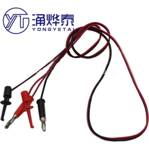 YYT Test leads banana plugs turn test hook red and black 2 plug turn 2 hooks line length 1 meter
