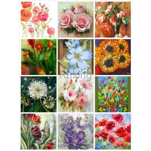 5d Diamond Mosaic Resin Painting beautiful flowers Crafts Square Diamond Painting Kits Diamond Embroidery manual Decorative gift