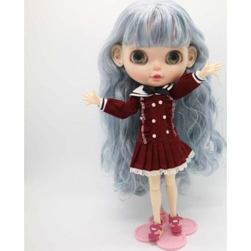 Customization doll DIY Change joint bodynude blyth doll For Girls 20180124 cute doll blue hair not include clothes