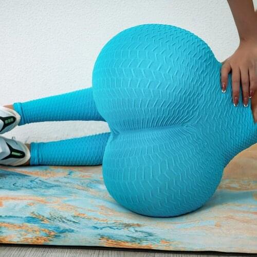 LZYVOO Workout Leggings Gym Leggings Women Stretchy Breathable Colorful Bubble Peach Hip High Waist Sports Pants