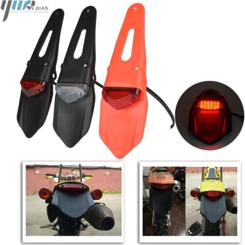 Motorcycle TailLight Dirt Bike Rear Fender Brake Stop 12 LED Tail Light For SUZUKI HUSQVARNA TE250 TE300 RMZ250 RMZ450 DRZ40