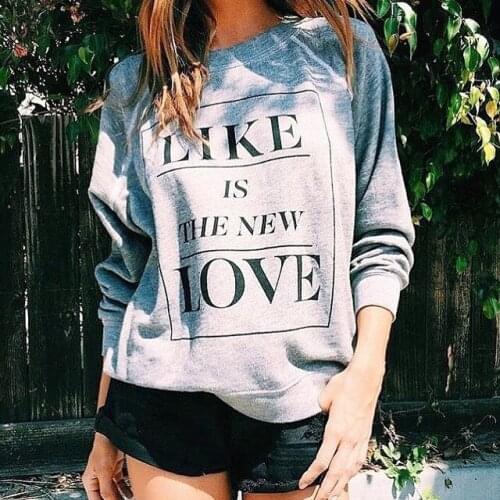 2020 Autumn And Winter New Pullover European And American Trendy Letter Printing Round Neck Long Sleeve Womens Clothing