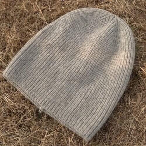 Autumn and winter men and women couples wool knit dome cap solid color high-grade wool