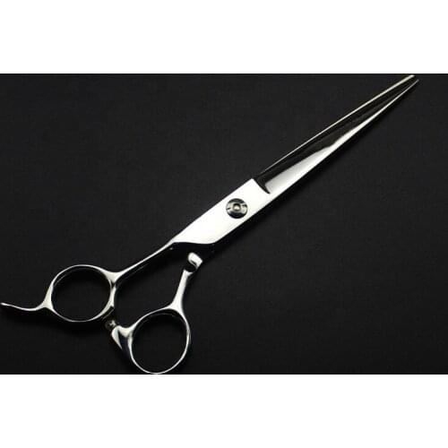 Silver Color 7.0 Inch High Grade 440C Stainless Steel Hand Pet Hairdressers Left Handed Scissors