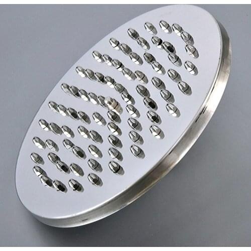 Polished Silver Chrome Brass Bathroom Rainfall Top Spray Rain Shower Head Accessories(Standard G1/2".)dsh238
