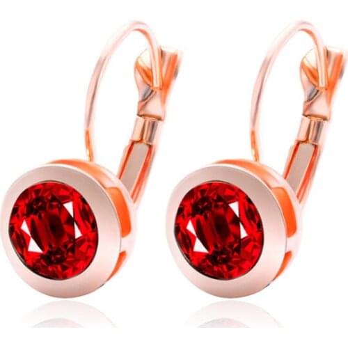 Luxury Sleeper Blue Red White Purple Shining Crystal Alloy Charm Drop Earrings Dangle Earrings For Women Jewelry Accessories