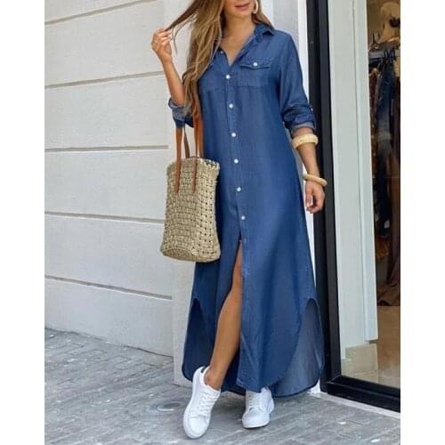 Separqi Fashionable Shirt Dresses