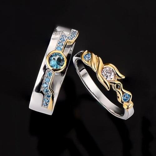 LoL The Prodigal Explorer Game Lux Ezreal 925 Sterling Silver Rings Cosplay Accessories Jewelry For Couple Lovers Rings Gifts