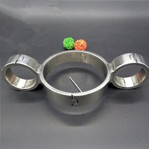 Stainless Steel Bondage Collar Handcuffs for Sex Bondage Restraints Collar Sex Metal Hand Cuffs Sex Products for Couples 14