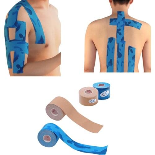 Waterproof 5M Breathable Cotton Kinesiology Tape Sports Elastic Roll Adhesive Muscle Bandage Pain Care Tape Knee Elbow Protector