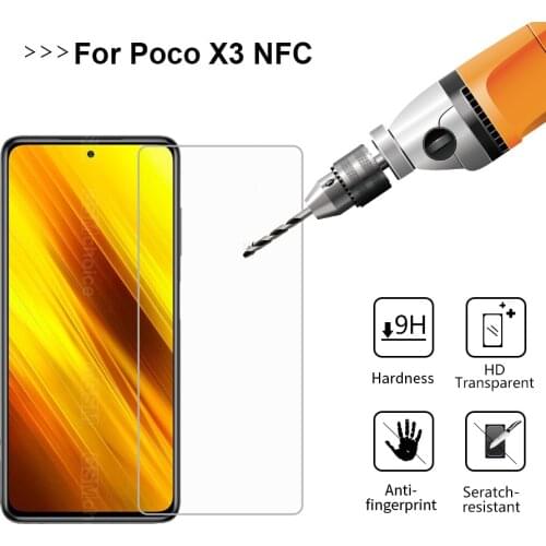 Tempered Glass For Poco X3 NFC Screen Protector 9H Phone Protective Film For Pocophone Poko Poxo X3 Poco X 3 NFC Glass Cover