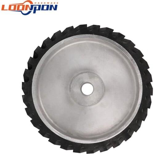 250X25X50mm Serrated Belt Grinder Contact wheel Rubber Wheel for Abrasive Sanding Belt Hardness