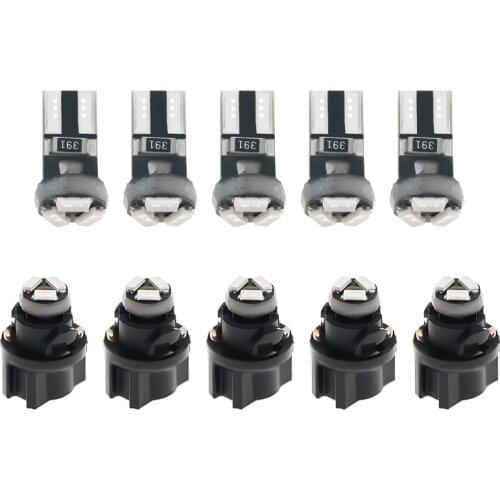 10pcs T5 Led Bulb W3W 74 286 W1.2W Auto Car Dashboard Lights Car Auto Side Wedge Light Lamp 3smd 3014 Instrument Cluster Lights