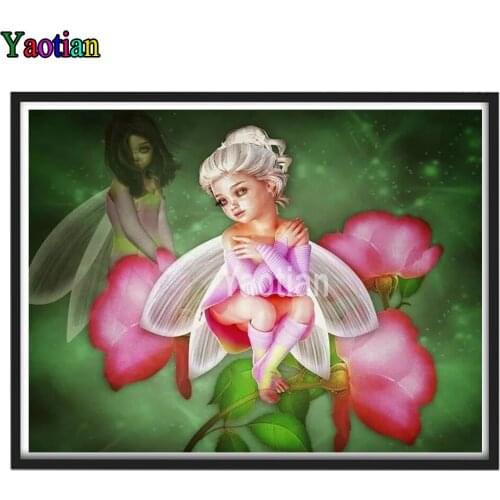 5d Diy diamond embroidery mosaic Cartoon Flower Fairy Girl Handcraft gift cross stitch 3d diamond painting Full square/Round