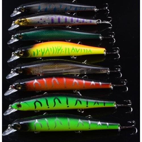 8pcs 12.5cm 17g Minnow Fishing Lures Wobblers Crankbaits Jerkbaits Artificial Hard Baits Hooks 3D Eyes for Fishing Carp Pesca
