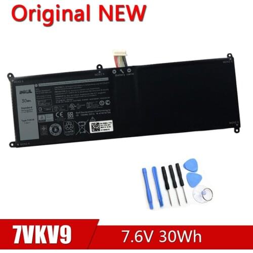7VKV9 NEW Original Laptop Battery For DELL Latitude XPS 12 7000 7275 9250 Tablet 9TV5X 7.6V 30Wh