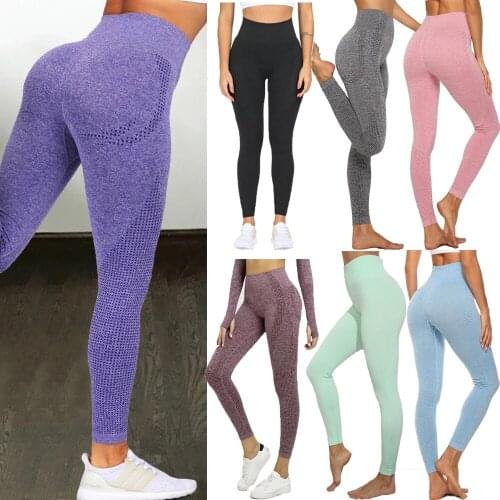Seamless Leggings Fitness Women High Waist Push Up Leggins Booty Running Yoga Pants Energy Elastic Trousers Gym Sportswear