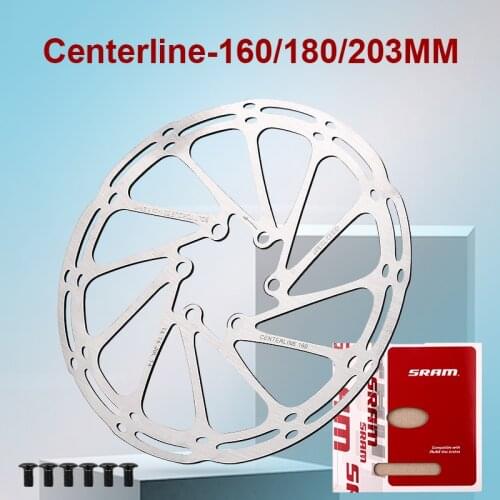 SRAM centrale 160mm 180mm 203mm rotor de frein avec vis Avec boîte Frein à disque pour vtt/route/cyclocross, 6 boulons 2 pièces