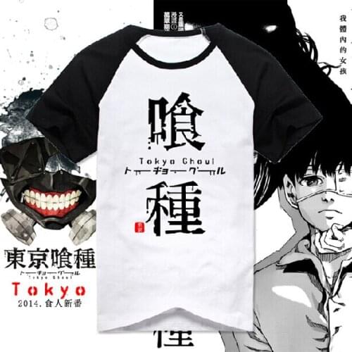 New Tokyo Ghoul T-Shirt Anime Cotton Short Sleeve Tops Men Clothes T Shirt Tshirt Tees