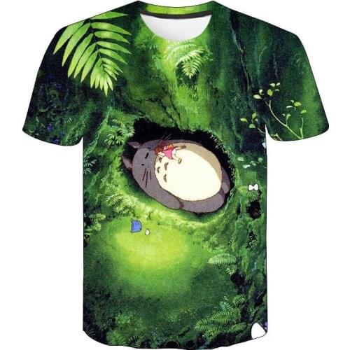 Cartoon Animation Totoro 3D T Shirts Casual Boys Girls Kids Fashion Streetwear Totoro Printed T-shirt Men Women Cool Tops