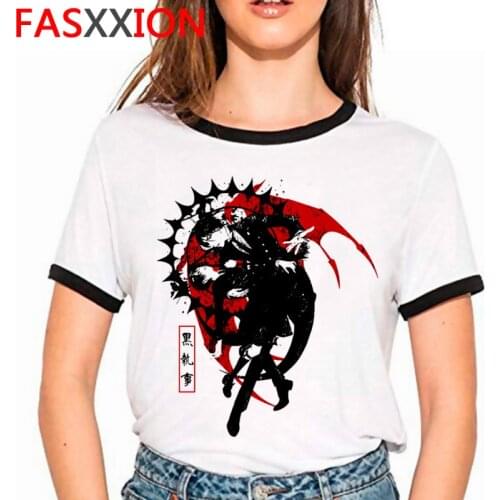 Harajuku Black Butler Japanese Anime Unisex T-shirt Men Funny Cartoon Vintage Tshirt Graphic Manga Streetwear Tshrit Tees Male