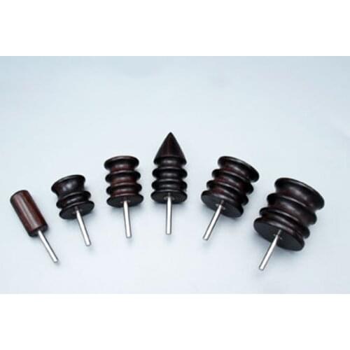 Leather Tool Edge Electric Polishing Slicker Flat/Pointed Head Sandalwood Leathers Craft DIY Tools Tip Burnisher