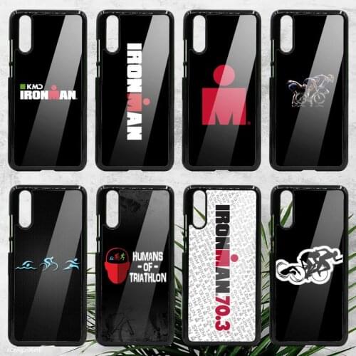 Ironman Triathlon black art Phone Case For Samsung galaxy S note 8 9 20 10 e lite2019 plus pro ultra Hard TPU PC