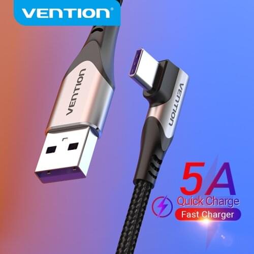 Vention 5A USB Type C Cable Fast Supercharge 40W USB C Quick Charge 3.0 for Huawei Mate 30 P40 P30 Pro Type-C USB Fast Charging