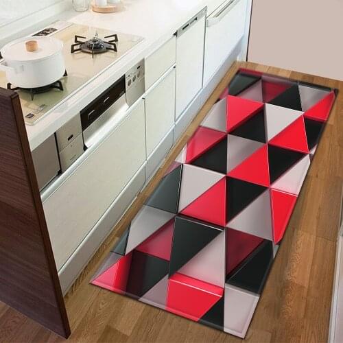 Entrance Doormat Decoration Kitchen Bedroom Carpet Bathroom Anti-Slip Floor Hallway Balcony Rugs Modern 3D Printing Pattern Mat