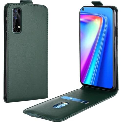 Flip Up and Down Leather Case for Realme 7 Global Case RMX2155 RMX2151 RMX2163 Vertical Cover for Realme7 Global Case Phone Bag