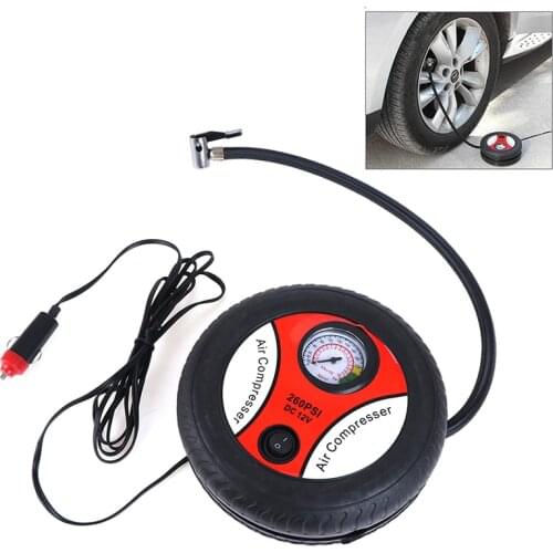 1PC Wholesale Car Mini Air Pump Portable Car Air Compressor Heavy Duty Digital Tire Inflator Auto Tyre Pump 12V Emergency Tool