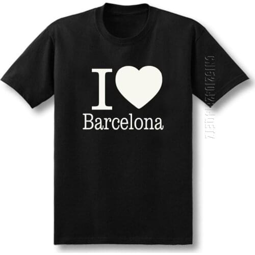 Summer Love Barcelona Mens T-Shirt Graphic T Shirt Print New Oversized O Neck Cotton Casual Top Tee