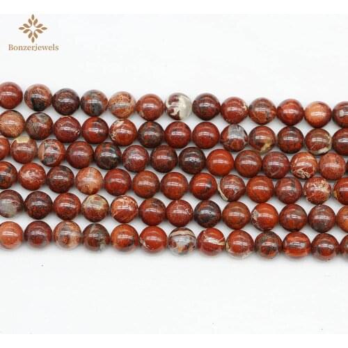 Natural Grade A Red Jaspers SemiPrecious Gem Stone Beads For Jewelry Making Handmade DIY Bracelet Accessories 4-12mm