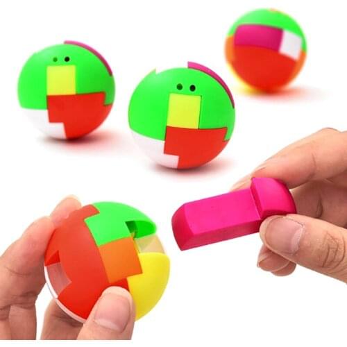 2018 New 2Pcs Creative Ball Puzzle Cube Capsule Pinata Intelligence Assembling Ball For Pendant Children Birthday Game Toy