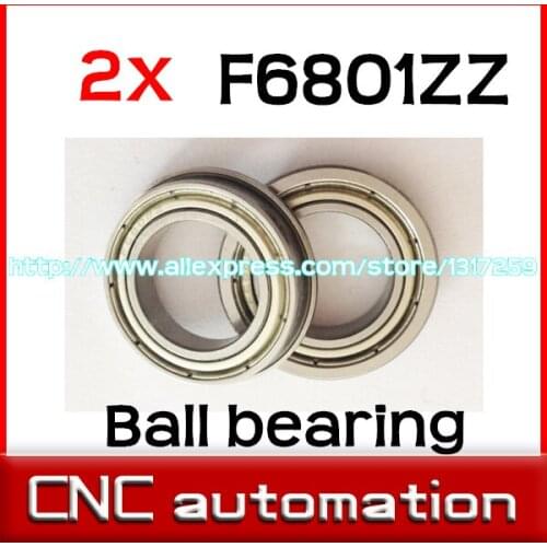2pcs F6801 12x21x5 Flanged 12*21*5 mm F6801Z Miniature bearings Bearing F6801ZZ for 12mm shaft