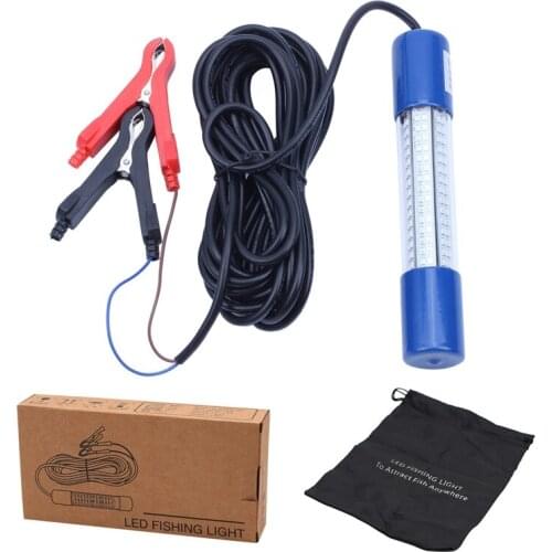 12V-24V Underwater Fishing Light 180 Led Night Boat Light Attracts Fish Squid