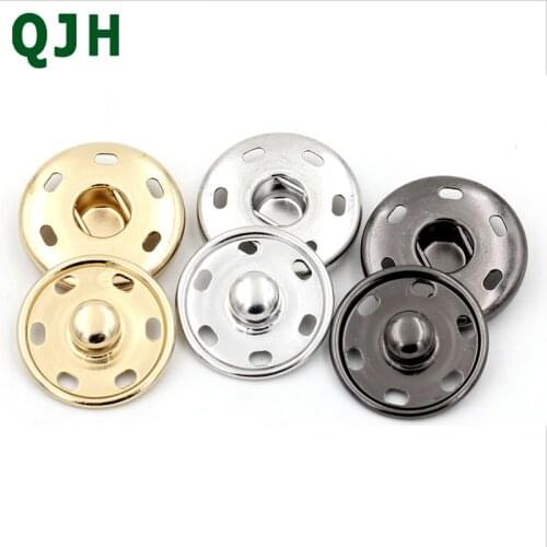 QJH 100set high quality metal button package metal stamping sewing button fasteners stainless steel stud buckle 21mm-25mm
