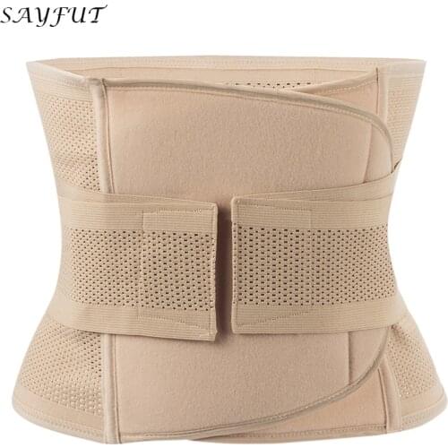 SAYFUT Breathable Adjustable Slimming Belt Body Shaper Corset Waist Trainer Slim Waist Cincher Tummy Control Modeling Strap