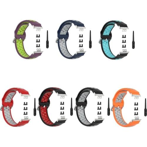 For Huawei Watch FIT strap Silicone Double color breathable Sport watchband bracelet correa for huawei fit watch accessories