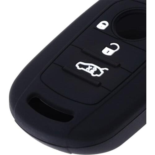 Silicone Car Key Case Cover For Fiat 500X Toro Tipo Egea 3 Buttons Neon