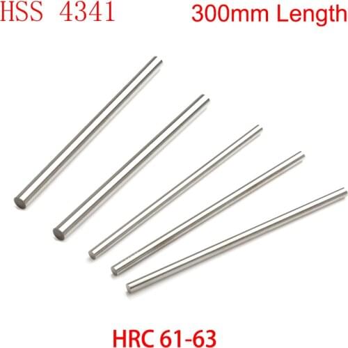 4mm 5mm 6mm 7mm OD 300mm Length HSS HRC61-HRC63 Jobber Drill Bit Boring Out Round CNC Cutting Turning Lathe Tool Bar Rod