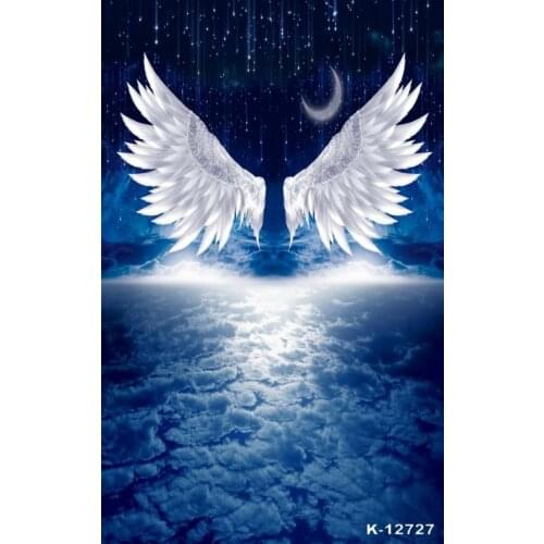 Angel Devil Wings Clouds Newborn Photography Backdrops Vinyl Photo Backgrounds Birthday Photophone Baby Shower Photocall