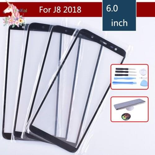 10Pcs/lot For Samsung Galaxy J8 2018 J810 J810F SM-J810F/DS J810G ouch Screen Front Outer Glass TouchScreen Lens LCD Front+Gift