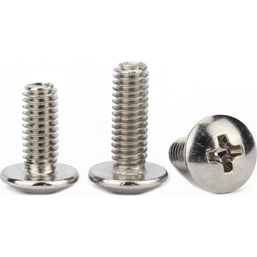 10pcs UNC 5/16-18 US Coarse Thread 304 A2-70 Stainless Steel Cross Recess Round Phillips Pan Head Screw Bolt