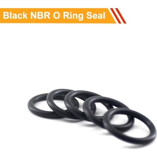 100pcs 2.4mm CS O Ring Seal Black Rubber Seal Ring Gasket 6/7/8/9/10/12/15/18/20/24mm OD NBR O-ring Seal Gasket