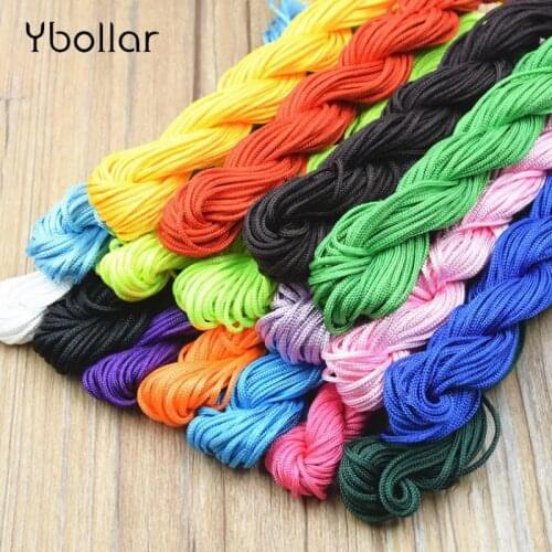 12 Meters 1.5mm Nylon Cord Thread Chinese Knot Macrame Rattai Braided String DIY Craft for Jewelry Making Bracelet&Necklace