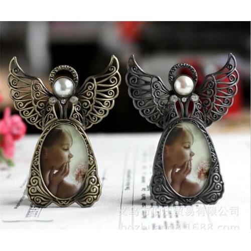12PCS Metal Vintage Mini Picture Frames Lovely Angel Style Classic Picture Photo Frame for Home Decor and Gifts