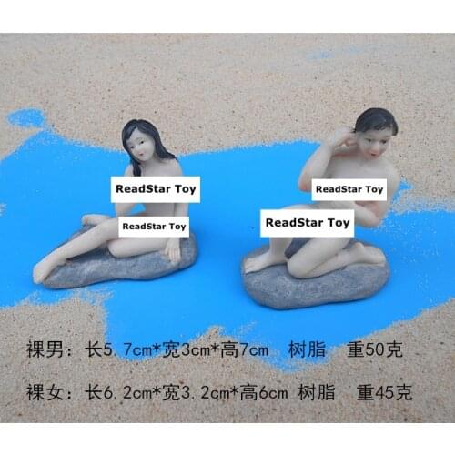 Psychological sand sandbox game Ting therapy professional character naked man and womon 2 pcs/set