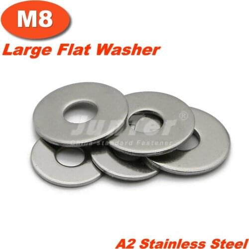 200pcs/lot DIN9021 M8 Large Flat Washer A2 Stainless Steel